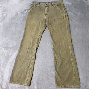 Banana Republic Mens Olive Green Corduroy Straight Leg Pants 33x34 Cotton
